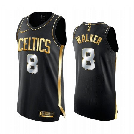 NBA Mænd Trøje Boston Celtics Kemba Walker 8 2020-21 Sort Golden Edition  Swingman